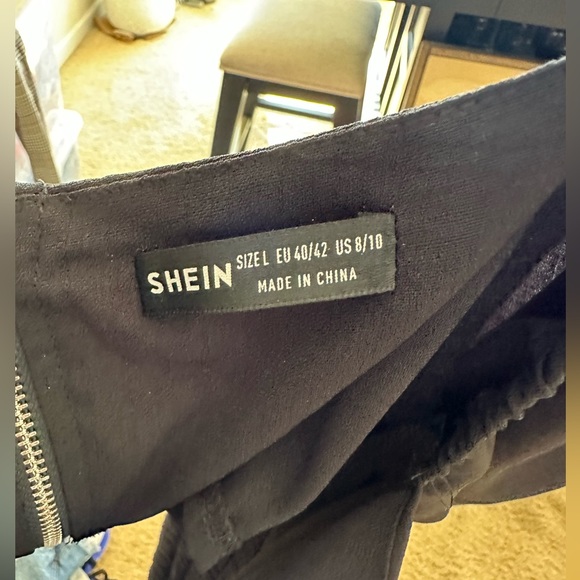 A1 - #55 Shein black cut out backless mini dress tiered size large - Picture 10 of 14